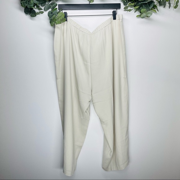 NWT Eileen Fisher - System Silk Georgette Crepe Cropped Pants XXL - Picture 3 of 12